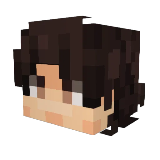 c122908 Minecraft avatar head, 3D render