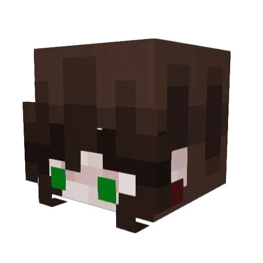 c14235 Minecraft avatar head, 3D render