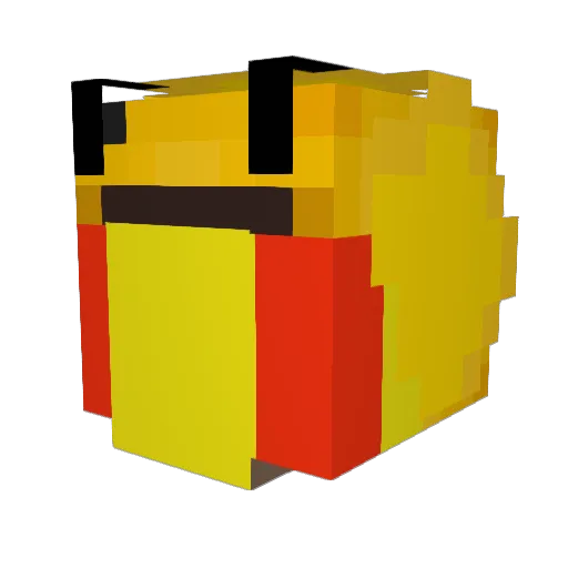 c1aun Minecraft avatar head, 3D render