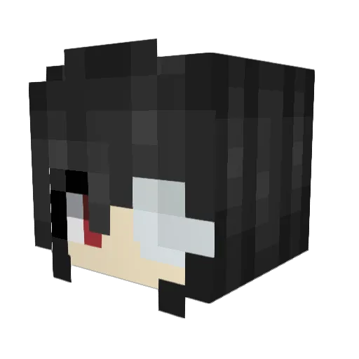 c1c1 Minecraft avatar head, 3D render