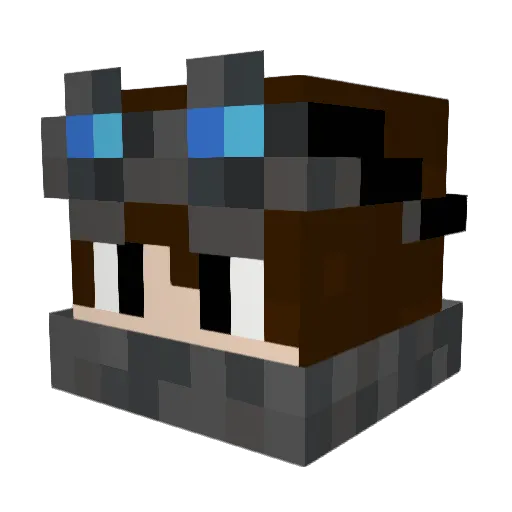 c1x2e Minecraft avatar head, 3D render