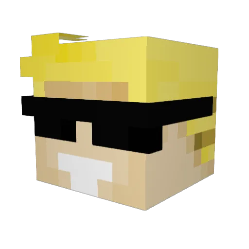 c1yd3i Minecraft avatar head, 3D render