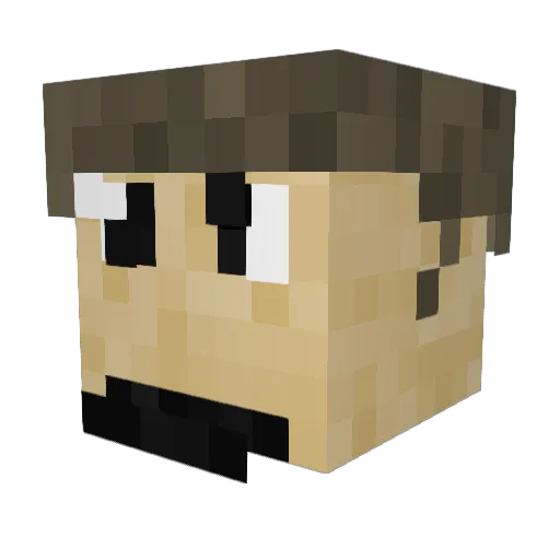 c3rn3nus Minecraft avatar head, 3D render