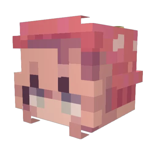 c3ssiet Minecraft avatar head, 3D render