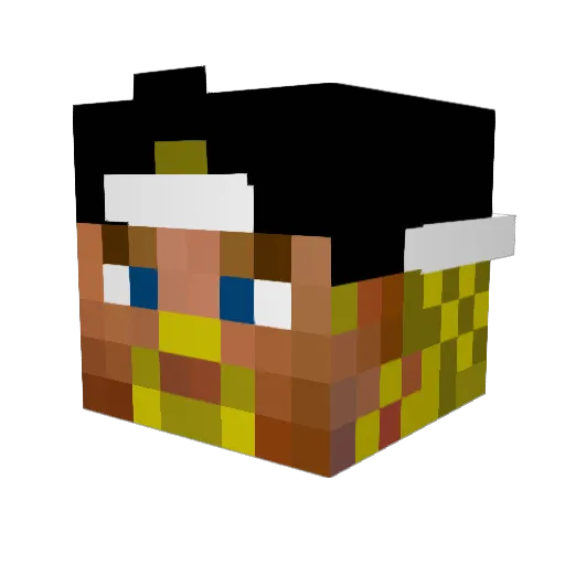 c3ziz Minecraft avatar head, 3D render