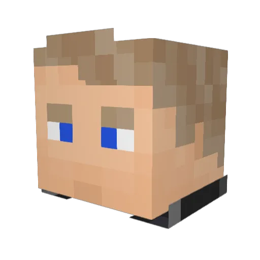c4414mfd Minecraft avatar head, 3D render