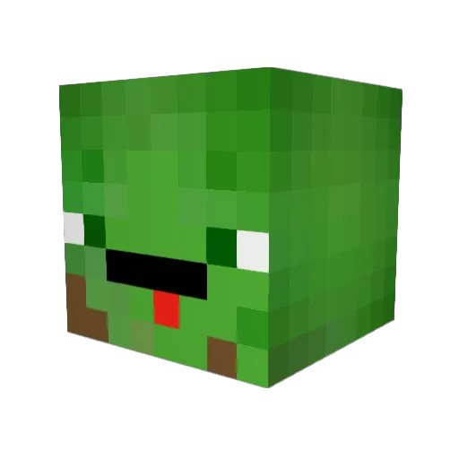 c4829 Minecraft avatar head, 3D render