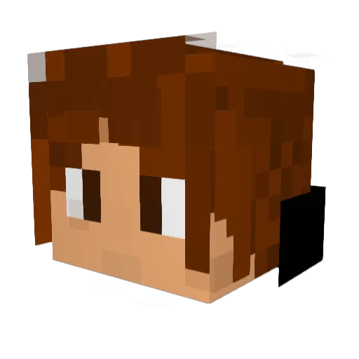 c4black Minecraft avatar head, 3D render