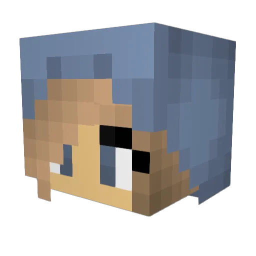 c4ssie Minecraft avatar head, 3D render