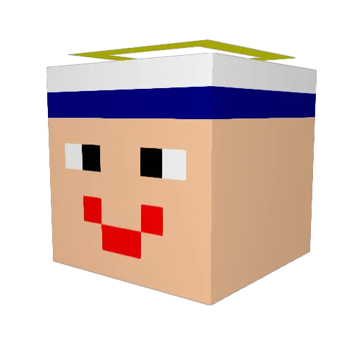 c56456 Minecraft avatar head, 3D render