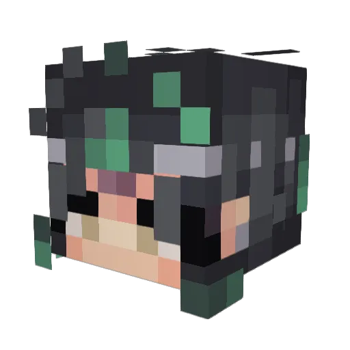 c7ffin Minecraft avatar head, 3D render