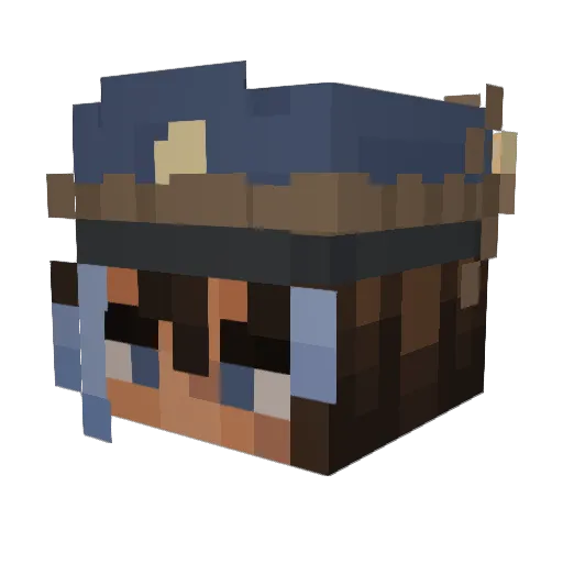 c7x7 Minecraft avatar head, 3D render