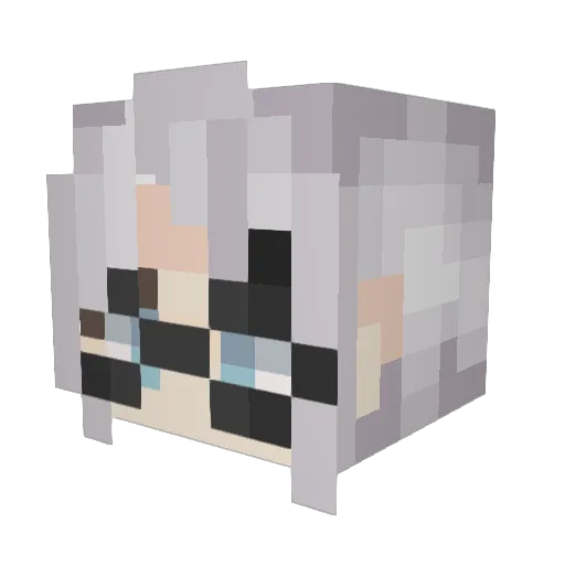 c8rtr Minecraft avatar head, 3D render