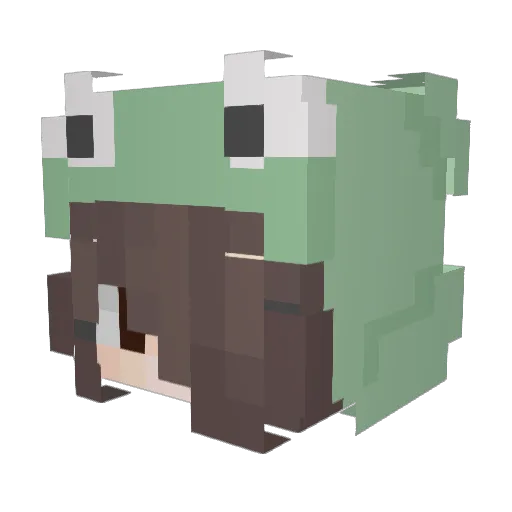 cDraQ Minecraft avatar head, 3D render