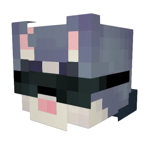 cFelino Minecraft avatar head, 3D render