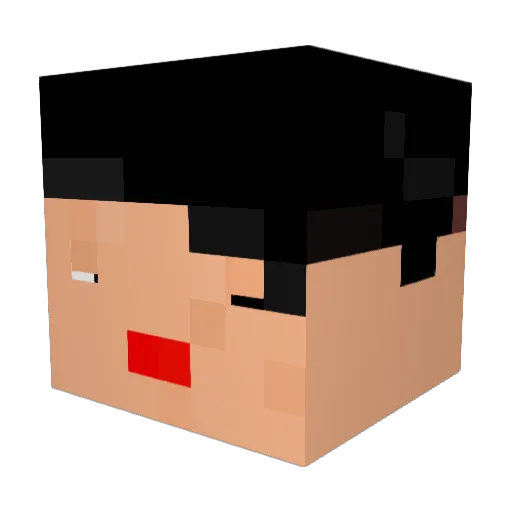cHungover Minecraft avatar head, 3D render