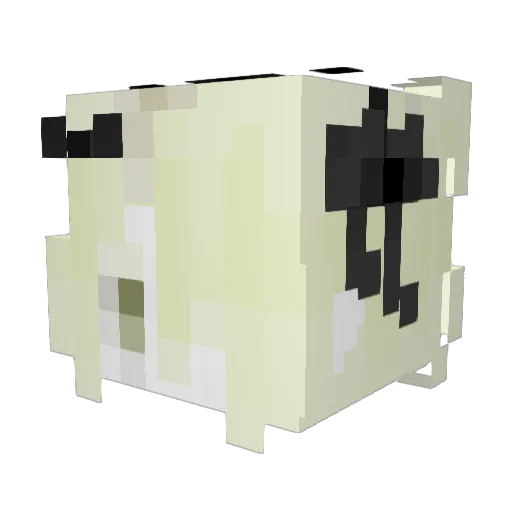 cIeaved Minecraft avatar head, 3D render