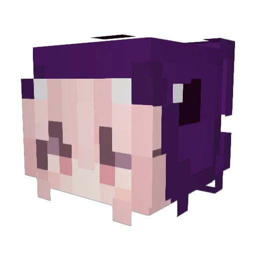 cIout Minecraft avatar head, 3D render