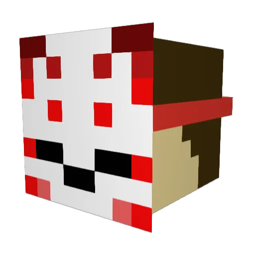 cKitsune Minecraft avatar head, 3D render