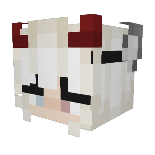 cKurumi Minecraft avatar head, 3D render