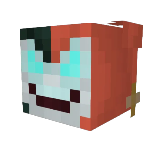 cLOWNIII Minecraft avatar head, 3D render