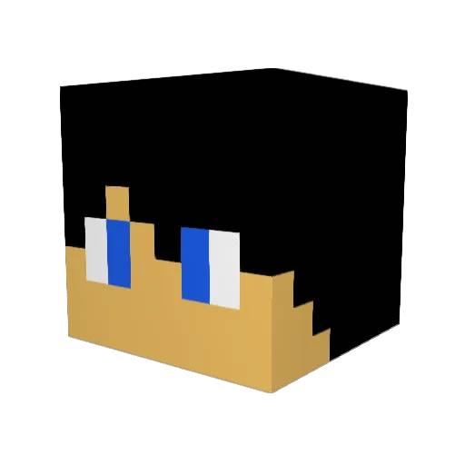 cNIKII Minecraft avatar head, 3D render