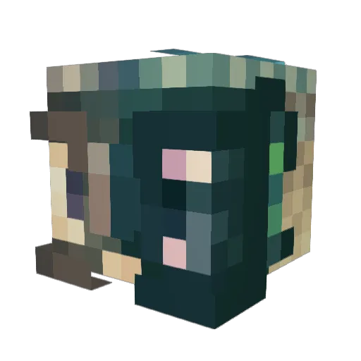 cNO1c Minecraft avatar head, 3D render