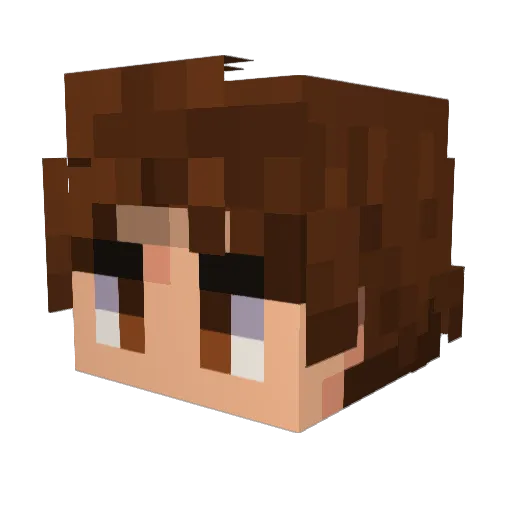 cOLTOMS Minecraft avatar head, 3D render