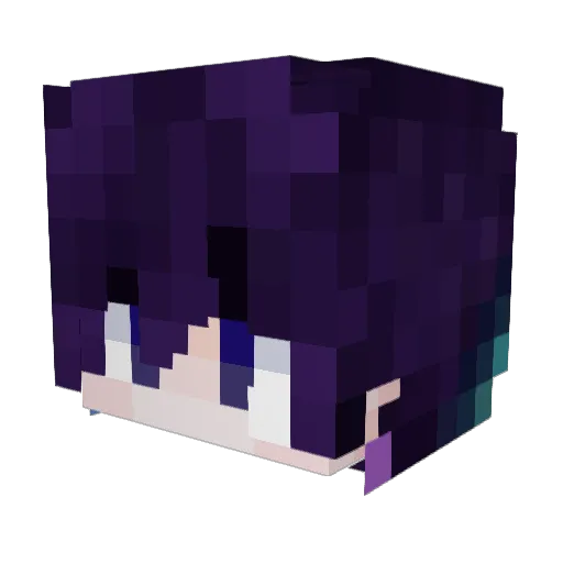 cObsidian Minecraft avatar head, 3D render