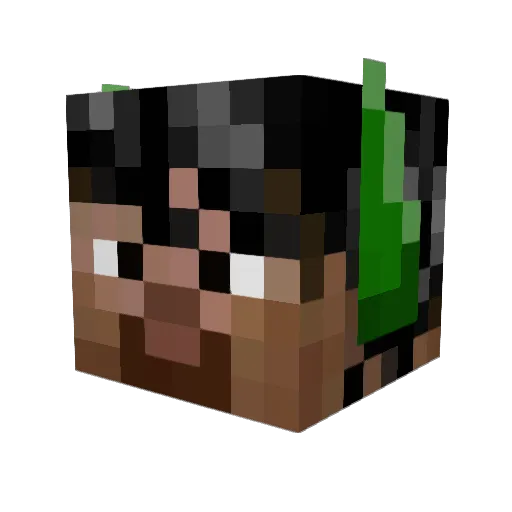 cRRRaaash Minecraft avatar head, 3D render
