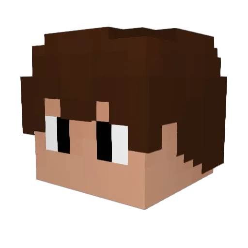cX_X Minecraft avatar head, 3D render