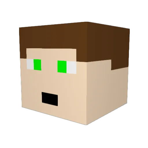 c_2003 Minecraft avatar head, 3D render