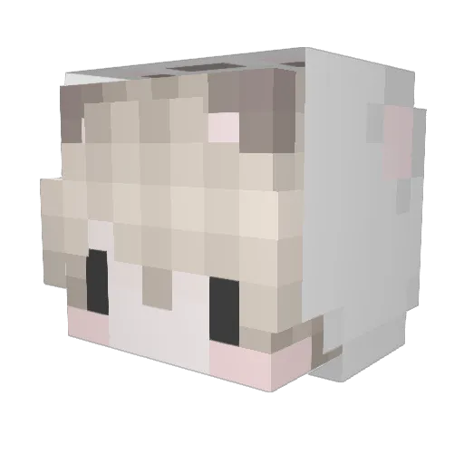 c_95438934058093 Minecraft avatar head, 3D render