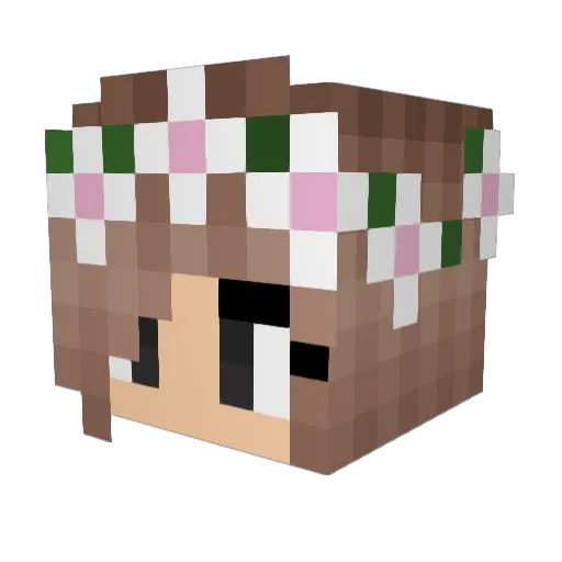 c_aja_nka Minecraft avatar head, 3D render