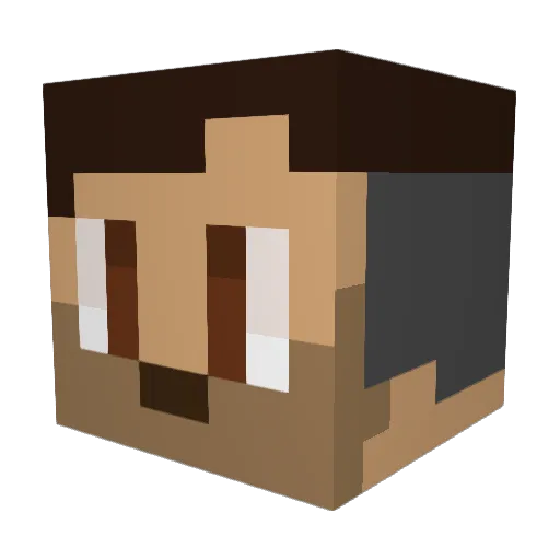 c_dim Minecraft avatar head, 3D render