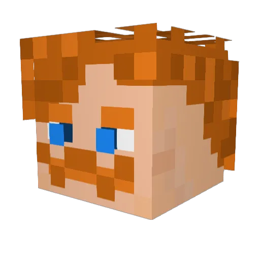 c_mozos09 Minecraft avatar head, 3D render