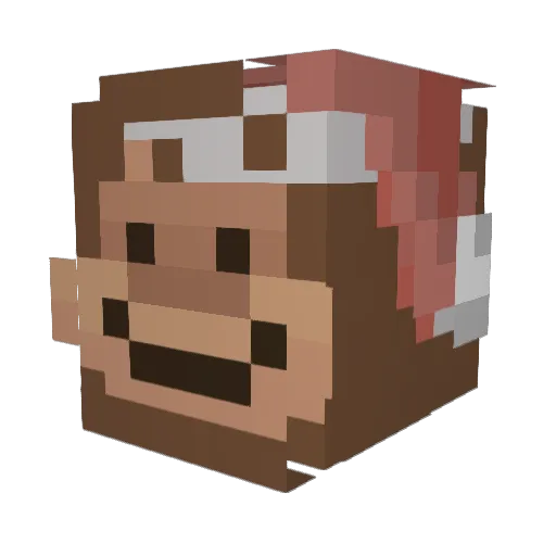 c_sejin Minecraft avatar head, 3D render