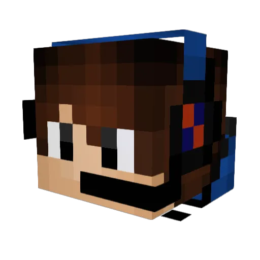 c_w14 Minecraft avatar head, 3D render