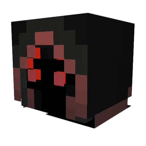 ca1lico Minecraft avatar head, 3D render
