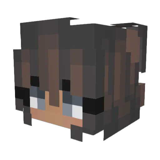 caR3y Minecraft avatar head, 3D render