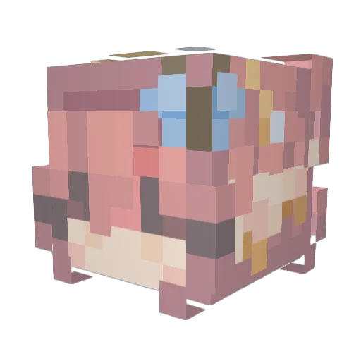 caaaitt Minecraft avatar head, 3D render