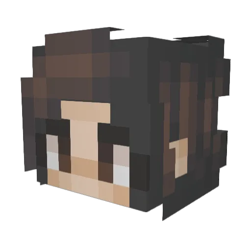 caaity Minecraft avatar head, 3D render