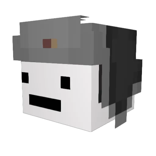 caaptcha Minecraft avatar head, 3D render