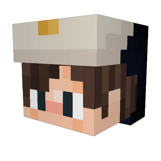 caatinga Minecraft avatar head, 3D render