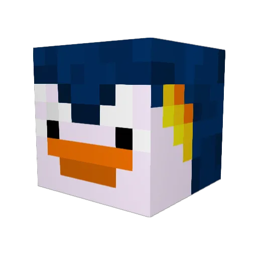 cab_7 Minecraft avatar head, 3D render