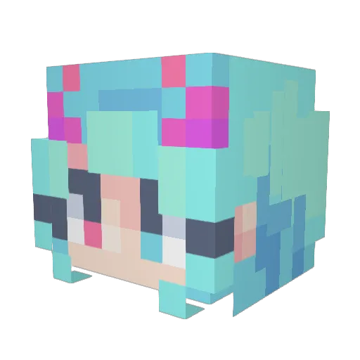 cababel Minecraft avatar head, 3D render