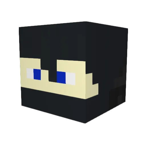 cabalistic Minecraft avatar head, 3D render