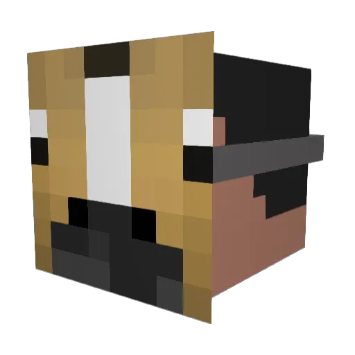 caballo_HD Minecraft avatar head, 3D render