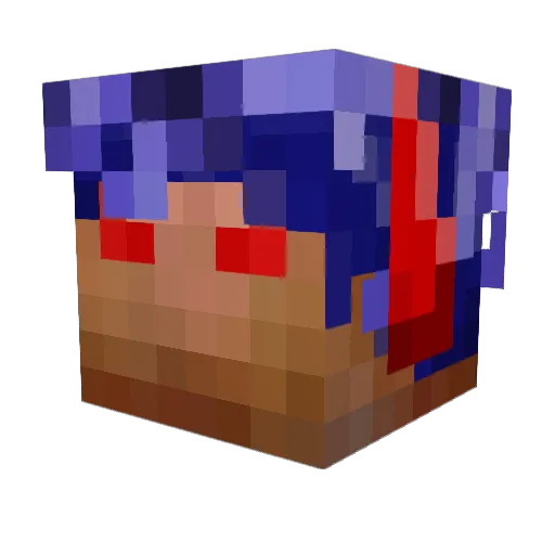 cac2460 Minecraft avatar head, 3D render