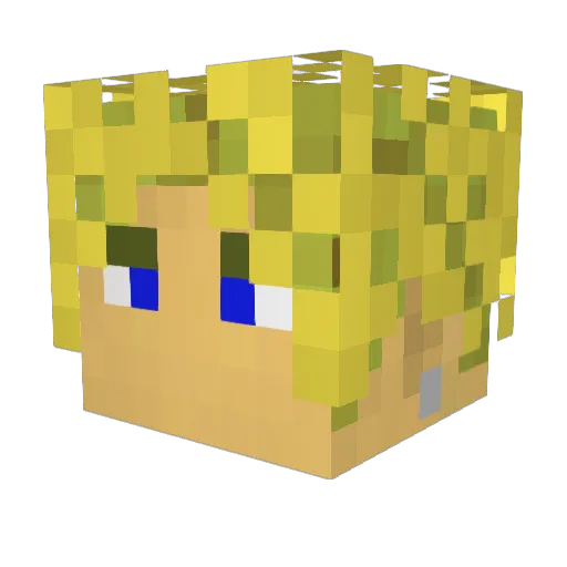 cac93 Minecraft avatar head, 3D render